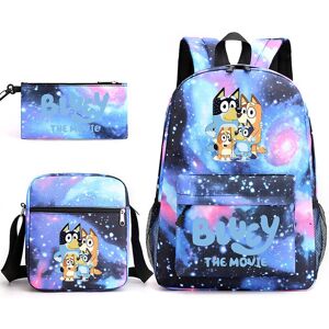 Unbranded (Star Blue 3) Bluey 3pcs Set Boys Girls Backpack School Bags Unbranded (Star Blue 3) Bluey 3pcs Set Boys Girls Backpack School Bags