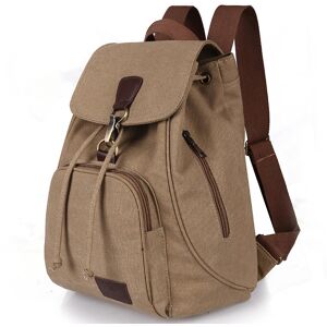 Unbranded (Khaki) Casual Bucket Daypack Backpacks Large Capacity Schoolbag With Side Zippe Unbranded (Khaki) Casual Bucket Daypack Backpacks Large Capacity Schoolbag With Side Zippe