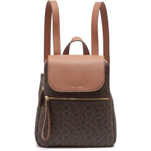 Calvin Klein womens Elaine Signature Key Item Flap Backpack Brown/kha Calvin Klein womens Elaine Signature Key Item Flap Backpack Brown/kha