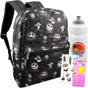 Disney Nightmare Before Christmas Backpack for Kids - Bundle with 16 Disney Nightmare Before Christmas Backpack for Kids - Bundle with 16