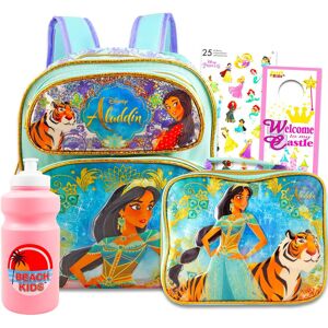 Disney Aladdin Backpack and Lunch Box Set for Kids - Bundle with 12"""" Princess Disney Aladdin Backpack and Lunch Box Set for Kids - Bundle with 12"""" Princess