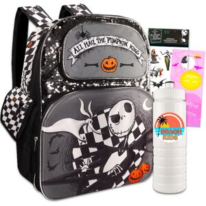 Disney Nightmare Before Christmas Backpack for Kids - Bundle with 16"""" Jack Sk Disney Nightmare Before Christmas Backpack for Kids - Bundle with 16"""" Jack Sk