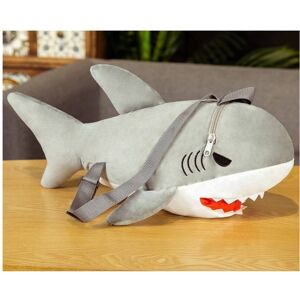 Unbranded (Gray) Head Tiger Shark Shoulder Bag Cute Plush Backpack For Kids Animal Toy Sof Unbranded (Gray) Head Tiger Shark Shoulder Bag Cute Plush Backpack For Kids Animal Toy Sof