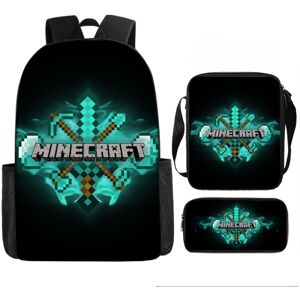 Unbranded (Style 4) Minecraft Cartoon Printed Backpack Student Schoolbag Shoulder Bag Penc Unbranded (Style 4) Minecraft Cartoon Printed Backpack Student Schoolbag Shoulder Bag Penc