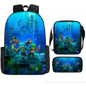 Unbranded (Style 8) Minecraft Cartoon Printed Backpack Student Schoolbag Shoulder Bag Penc Unbranded (Style 8) Minecraft Cartoon Printed Backpack Student Schoolbag Shoulder Bag Penc