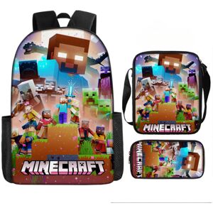 Unbranded (Style 16) Printed Cartoon Minecraft Backpack Student Schoolbag Shoulder Bag Pen Unbranded (Style 16) Printed Cartoon Minecraft Backpack Student Schoolbag Shoulder Bag Pen