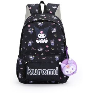 Unbranded (Black Kuromi) Kitty Kuromi Hello Cinnamoroll Letter Multiple Pocket Backpack St Unbranded (Black Kuromi) Kitty Kuromi Hello Cinnamoroll Letter Multiple Pocket Backpack St