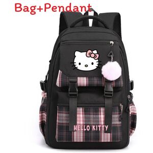 Unbranded (Black) Hello Anime Kitty Pattern Backpack Student School Bag With Fashion Gift Unbranded (Black) Hello Anime Kitty Pattern Backpack Student School Bag With Fashion Gift