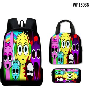 Unbranded (21) Game 3d Sprunki Backpack With Waterproof Lunch Bag And Pencil Case School F Unbranded (21) Game 3d Sprunki Backpack With Waterproof Lunch Bag And Pencil Case School F