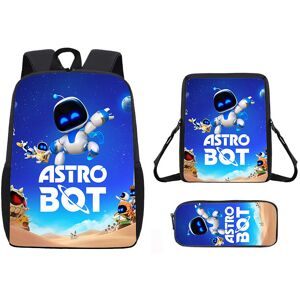 Unbranded (02) Cartoon Bot Astro Pattern Backpack Shoulder Bag Pencil Case Three Piece Set Unbranded (02) Cartoon Bot Astro Pattern Backpack Shoulder Bag Pencil Case Three Piece Set