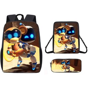 Unbranded (03) Cartoon Bot Astro Pattern Backpack Shoulder Bag Pencil Case Three Piece Set Unbranded (03) Cartoon Bot Astro Pattern Backpack Shoulder Bag Pencil Case Three Piece Set