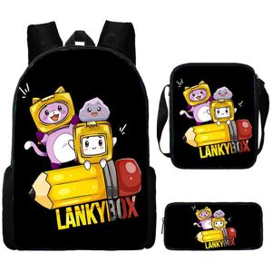 Unbranded (11) Lankybox Pattern Cartoon Backpack Shoulder Bag Pencil Case Piece Three Set Unbranded (11) Lankybox Pattern Cartoon Backpack Shoulder Bag Pencil Case Piece Three Set