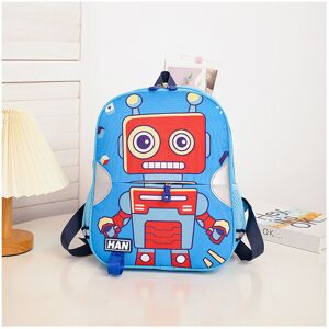 Unbranded (Sky Blue Robot) Trendy Cute Double Shoulder Backpack For Preschool Children Fea Unbranded (Sky Blue Robot) Trendy Cute Double Shoulder Backpack For Preschool Children Fea