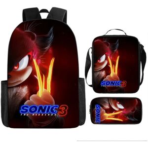 Unbranded (18, 3pcs Bag Set) Sonic The Hedgehog Backpack Bookbag Travel Rucksack Lunch Bag Unbranded (18, 3pcs Bag Set) Sonic The Hedgehog Backpack Bookbag Travel Rucksack Lunch Bag
