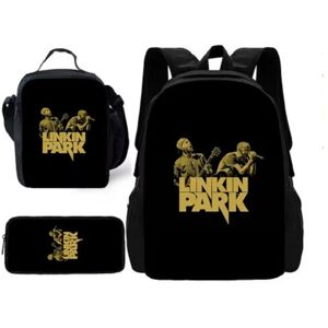 Unbranded (#4, All 3Pcs Set) Linkin Park 3D Backpack School Bookbag Insulated Lunch Bag Ru Unbranded (#4, All 3Pcs Set) Linkin Park 3D Backpack School Bookbag Insulated Lunch Bag Ru