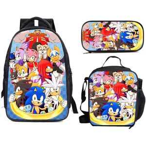 Unbranded (#7, Only 1Pcs Backpack) Sonic The Hedgehog 3 School Backpack Insulated Lunch Ba Unbranded (#7, Only 1Pcs Backpack) Sonic The Hedgehog 3 School Backpack Insulated Lunch Ba
