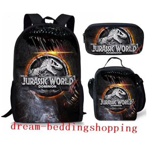 Unbranded (All 3Pcs Set, #16) Jurassic World Dinosaur Backpack School Insulated Lunch Bag Unbranded (All 3Pcs Set, #16) Jurassic World Dinosaur Backpack School Insulated Lunch Bag
