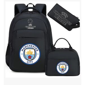 Unbranded (Black Manchester City) Football star peripheral backpack student schoolbag thre Unbranded (Black Manchester City) Football star peripheral backpack student schoolbag thre