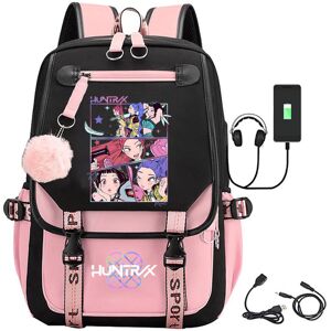 Unbranded (pink-7) K-Pop Demon Hunters Anime School Backpack Cute Cartoon Print Bag for St Unbranded (pink-7) K-Pop Demon Hunters Anime School Backpack Cute Cartoon Print Bag for St
