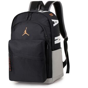 Unbranded (Black Gray) Solid Color Air Jordan Pattern Student Backpack Curved Gift Straps Unbranded (Black Gray) Solid Color Air Jordan Pattern Student Backpack Curved Gift Straps