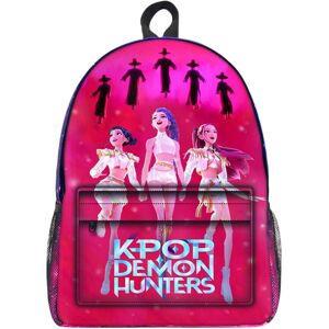 Unbranded (Style21) Large Kids Capacity Backpack With K Pop Demon Hunters Print For Design Unbranded (Style21) Large Kids Capacity Backpack With K Pop Demon Hunters Print For Design