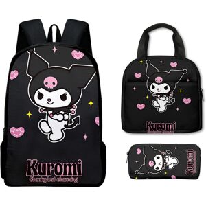 INIU (15, Three-piece Set) Sanrio Kuromi Backpack Set for Elementary School Students INIU (15, Three-piece Set) Sanrio Kuromi Backpack Set for Elementary School Students