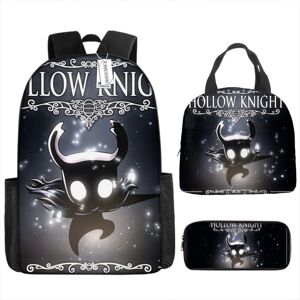 INIU (11, Pencil case) Hollow Knight School Student Backpack, Insulated Lunch Bag, an INIU (11, Pencil case) Hollow Knight School Student Backpack, Insulated Lunch Bag, an