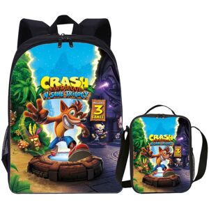 INIU (2, three-piece set) Crash Bandicoot Cartoon Print Backpack Student Printed Thre INIU (2, three-piece set) Crash Bandicoot Cartoon Print Backpack Student Printed Thre