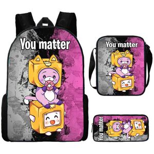 Unbranded (07) Pattern Lankybox Cartoon Backpack Shoulder Bag Pencil Case Set Piece Three Unbranded (07) Pattern Lankybox Cartoon Backpack Shoulder Bag Pencil Case Set Piece Three