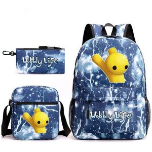 Unbranded (Blue) Life Wobbly Printed Design Backpack And Shoulder Bag Three Piece Set Kids Unbranded (Blue) Life Wobbly Printed Design Backpack And Shoulder Bag Three Piece Set Kids