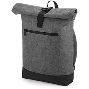 Bagbase Grey Marl/Black Roll-Top Backpack - Backpack Bagbase Grey Marl/Black Roll-Top Backpack - Backpack