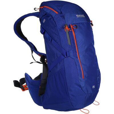 (One Size, Surfspray Blue/Blaze Orange) Regatta Blackfell III 25L Rucksack (One Size, Surfspray Blue/Blaze Orange) Regatta Blackfell III 25L Rucksack