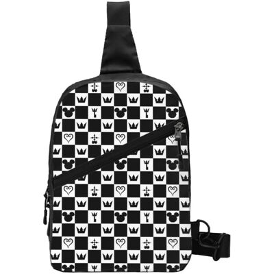 WHIBOS (Kingdom Hearts Pattern_796) Sling Bag Women Men Mini Crossbody Backpack Shoulde WHIBOS (Kingdom Hearts Pattern_796) Sling Bag Women Men Mini Crossbody Backpack Shoulde