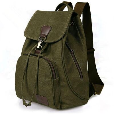 Unbranded (Army Green) Casual Bucket Daypack Backpacks Large Capacity Schoolbag With Side Unbranded (Army Green) Casual Bucket Daypack Backpacks Large Capacity Schoolbag With Side