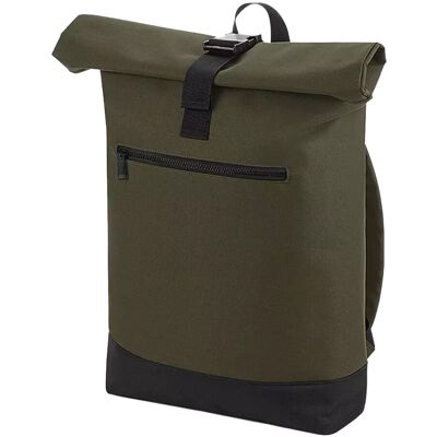 Bagbase Military Green 12L Roll-Top Backpack - Backpack Bagbase Military Green 12L Roll-Top Backpack - Backpack