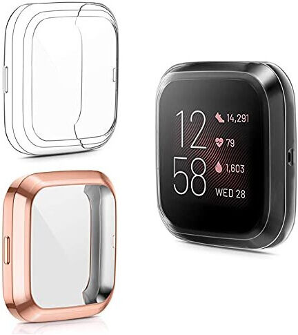 CAVN 2 Packs Compatible with Fitbit Versa 2 Screen Protector TPU Plated Versa 2 Scree