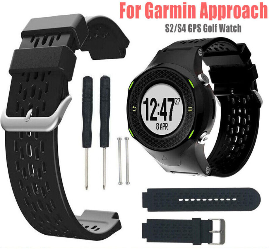 NEWJASS Silicone Replacement Watch Strap For Garmin-Approach S4/S2 Golf GPS