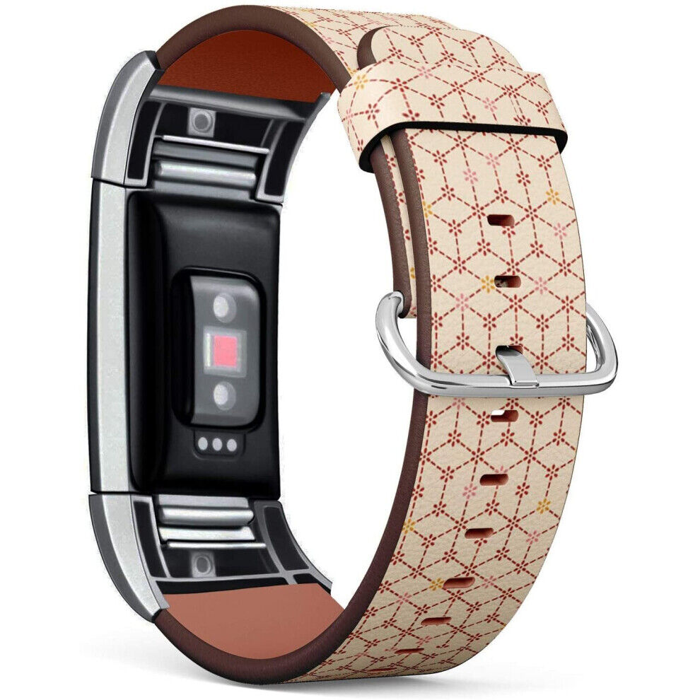 Art-Strap Compatible with Fitbit Charge 2 - Leather Watch Wrist Band Strap Bracelet with S