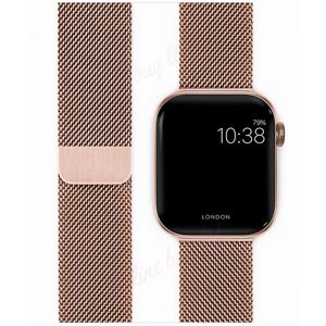 Unbranded (Rose Gold) 42/44mm iWatch Strap Magnetic Milanese Loop Band For Apple Watch Ser Unbranded (Rose Gold) 42/44mm iWatch Strap Magnetic Milanese Loop Band For Apple Watch Ser