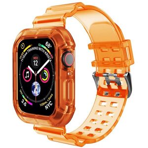 Unbranded (Orange, 38mm) For Apple Watch Series 1/2/3/4/5/6/7/SE Clear Band Case Transpare Unbranded (Orange, 38mm) For Apple Watch Series 1/2/3/4/5/6/7/SE Clear Band Case Transpare