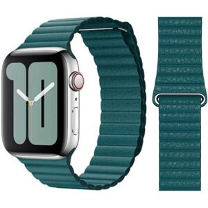 Apple Leather Loop Watch Strap - Medium - Peacock - Smart Wearable Accessories Apple Leather Loop Watch Strap - Medium - Peacock - Smart Wearable Accessories