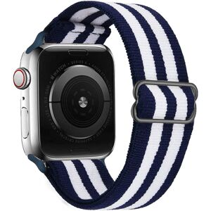 Unbranded (stripe blue white, 38mm 40mm 41mm) Solo loop strap for Apple watch band 44mm 45 Unbranded (stripe blue white, 38mm 40mm 41mm) Solo loop strap for Apple watch band 44mm 45