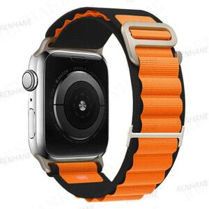 Unbranded (Orange Black, 42mm 44mm 45mm 49mm) Alpine Loop Band For Apple Watch Strap 49mm Unbranded (Orange Black, 42mm 44mm 45mm 49mm) Alpine Loop Band For Apple Watch Strap 49mm
