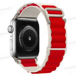 Unbranded (Red White, 42mm 44mm 45mm 49mm) Alpine Loop Band For Apple Watch Strap 49mm 45m Unbranded (Red White, 42mm 44mm 45mm 49mm) Alpine Loop Band For Apple Watch Strap 49mm 45m