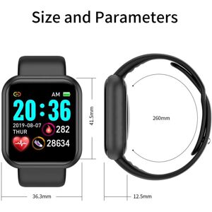 Unbranded Y68 Smartwatch Heart Rate & Fitness Tracker, 3.3cm, Black Unbranded Y68 Smartwatch Heart Rate & Fitness Tracker, 3.3cm, Black