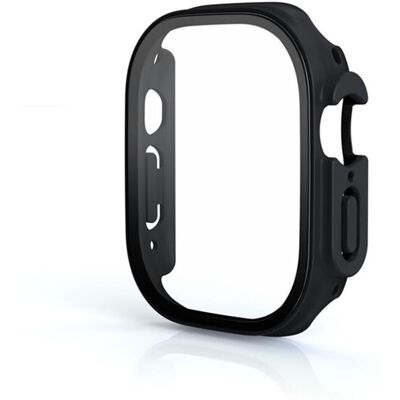 Qooth (black, 49mm) Glass+case For Apple Watch Ultra 49mm strap smartwatch PC Bumper+S Qooth (black, 49mm) Glass+case For Apple Watch Ultra 49mm strap smartwatch PC Bumper+S