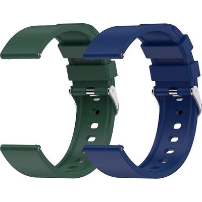 Unbranded (As show, One size) 22mm Smartwatch Strap- 2pcs Silicone Quick Release Straps, R Unbranded (As show, One size) 22mm Smartwatch Strap- 2pcs Silicone Quick Release Straps, R