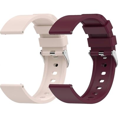 Unbranded (As show, One size) 22mm Smartwatch Strap- 2pcs Silicone Quick Release Straps, R Unbranded (As show, One size) 22mm Smartwatch Strap- 2pcs Silicone Quick Release Straps, R