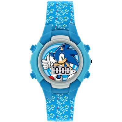 Sonic The Hedgehog Sonic Sega the Hedgehog Blue Flashing LCD Watch SNC4036 Sonic The Hedgehog Sonic Sega the Hedgehog Blue Flashing LCD Watch SNC4036