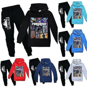 Unbranded (Black, 140 cm) Kids Fortnite Long Sleeve Hoodie Pants Suit Boys Tracksuit Sport Unbranded (Black, 140 cm) Kids Fortnite Long Sleeve Hoodie Pants Suit Boys Tracksuit Sport